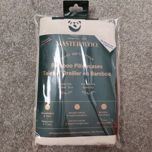 Masterwoo Bamboo Pillowcases Standard Size NEW Antimicrobial Hypoallergenic